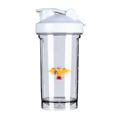 Spain Spanish Flag 18 Ounce Shaker Bottle Drink Mixer Leak-proof Pre Workout Protein Shakes Meal Replacement Shakes Bottles 500ML/18 Oz White