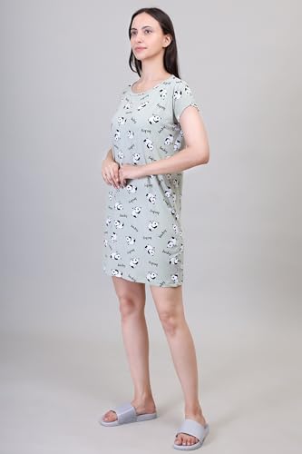 Image of CAMEY Printed Knee Length Nighty|Loungewear|Nightwear|Sleepwear|Home Wear Short Nighty for Women
