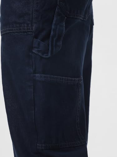 Image of Urbano Fashion Men's Loose Mid Rise Baggy Fit Cargo Carpenter Jeans with 6 Pockets Non-Stretchable
