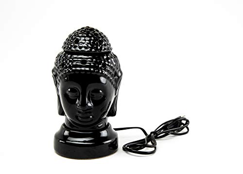 Image of HS HINDUSTANI SAUDAGAR Noir Bodhi Ceramic Aroma diffusers Electric Oil Camphor Burner for Home Essentials Oils Kapoor dani for Office Meditation Bedroom Ideal for Aromatherapy decor and Gift