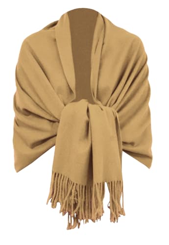 Image of Van Der Rich ® Soft Cashmere Wool Blend Scarf Women (Camel)