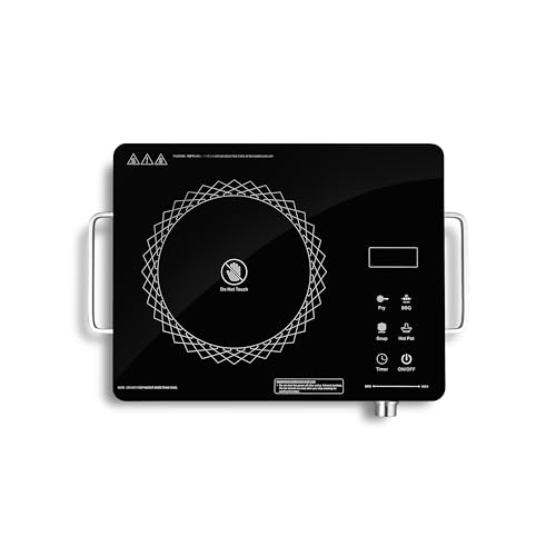 Image of Pencil Swift Infrared Cooktop 2000W Touch Control | All Vessel Compatible | 4.5kV Surge Protection | Crystal Glass Top | Preset Functions | Overheat Protection | Electric Cooktop