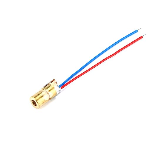 KOKYLEZN 100pcs 650nm 6mm 3V 5mW Laser Dot Diode Module Red Copper Head