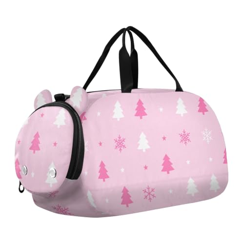 Bolsa de lona infantil para viajes de fin de semana y clases de baile con diseño navideño