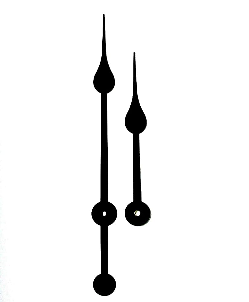 Replacement Black Metal Screw Fit Extra Long Clock Hands Compatible With Japanese Eyeshaft Quartz High Torque movement Mechanism 221mm