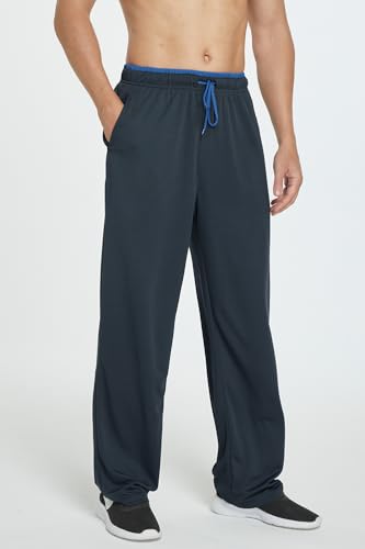 ZENGVEE Men's Sweatpants with Zipper Pockets Open Bottom Athletic Pants for Jogging Workout Gym Running Training2