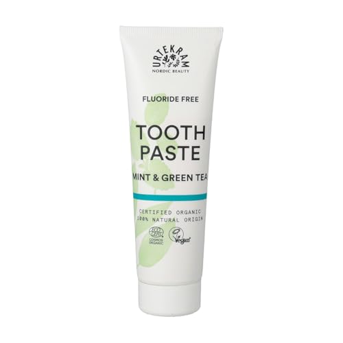 Urtekram Mint & Green Tea Flouride-Free Toothpaste, 75ml