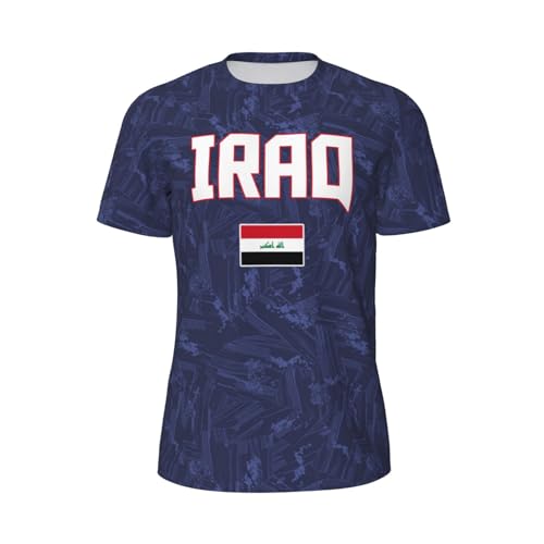 DABOYOZHZH Iraq Flag Cool Iraqans (12) Sports Jersey Mesh T-Shirt 3D Print for Running Cycling Soccer Tennis Fitness Climbing Shirts