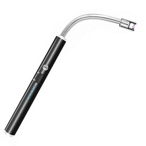 Image of Eumqestoer Electric Arc Gas Lighter - Rechargeable Plasma for Cooking, Kitchen, Pooja Candles - USB Charging, Windproof, Long-Lasting 360 Flexible (Multicolor)