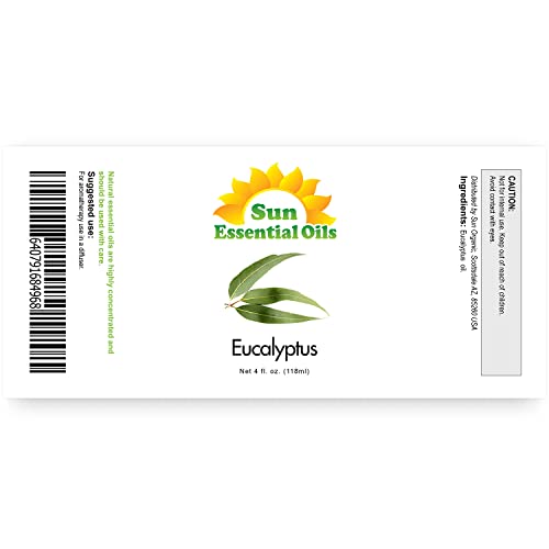 Sun Essential Oils 4Oz - Eucalyptus Essential Oil - 4 Fluid Ounces #TOP7