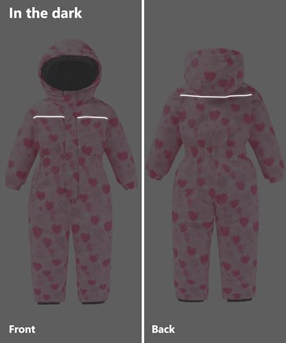 Image of Hiheart Boys Girls One Piece Snowsuit Waterproof Ski Snowboard Coverall