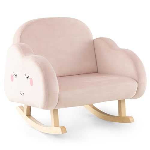 DREAMADE Kindersessel, Kindersofa aus Veloursstoff mit...