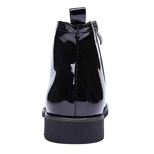 Feito à mão Botas de tornozelo masculinas pretas pontas de asa planas com cadarço para homens escrit