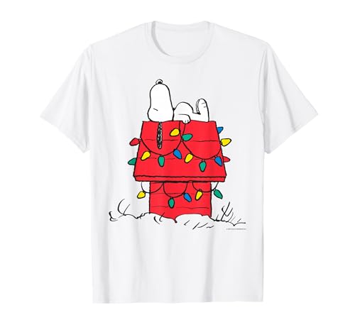 Peanuts Snoopy Christmas Lights - Casetta per Cani, Stile retrò Maglietta