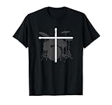Christian Drummer Jesus Christ Drum Sticks Cross - Worship T-Shirt