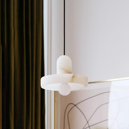 Lampe suspendue à disque créative en marbre pour éclairage de restaurant cosy - 7