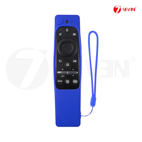 Image of 7SEVEN Compatible with Samsung Tv Remote Cover Suitable Model BN59-01XXXX Series Case to Protect Remote Control from Physical Damage, Ensure Smart Remote with 3 Hotkeys at Last Row Only Fit (Blue)