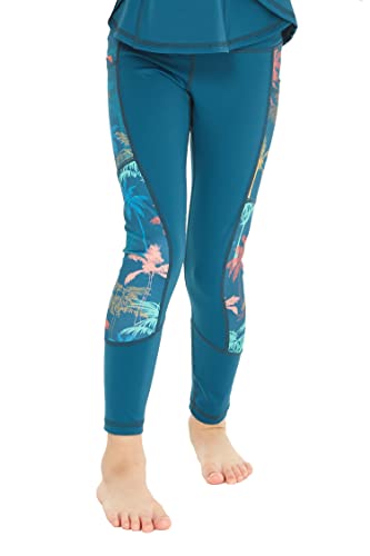 Girl's Hawaiian Athletic Sportswear Leggings with Pockets Side Floral in Floral Patterns