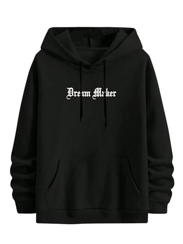 SHENHE Men's Oversized Graphic Hooded Sweatshirt Letter Figure Print Hoodie Pullover Top2