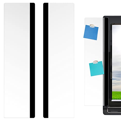 4 Pieces Computer Monitor Memo Board, Transparent Screen Side Panel, Multifunction Computer Monitor Message Board, Creative Message Memo Panel (Left and Right)