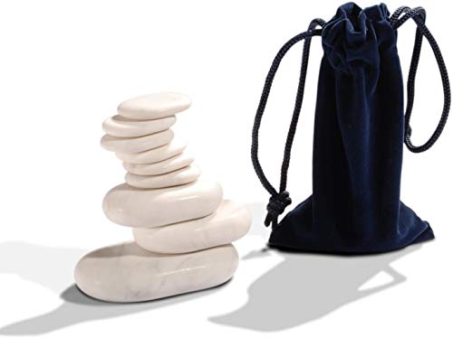 Pierre paquet marbre blanc Master Massage ensemble cool 9 pièces finition lisse