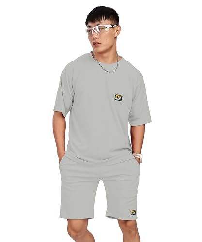 Image of SHODOX Men's Solid Relaxed Fit T Shirt and Shorts Set | Casual Summer Wear | Comfortable Stylish Outfit for Men