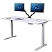 ApexDesk Elite Series 71" W Electric Height Adjustable Standing Desk (Memory Controller, 71" White Top, Off-White Frame)