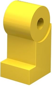 40 Piece Leg, Right, Yellow, Compatible with Lego Parts and Pieces