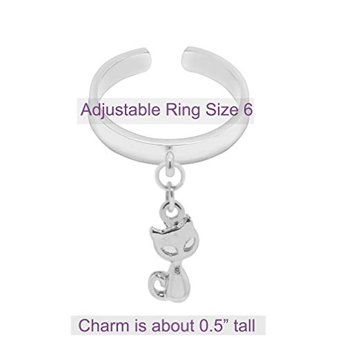 Image of Spinningdaisy Dangling Mighty Tiny Charm Adjustable Ring