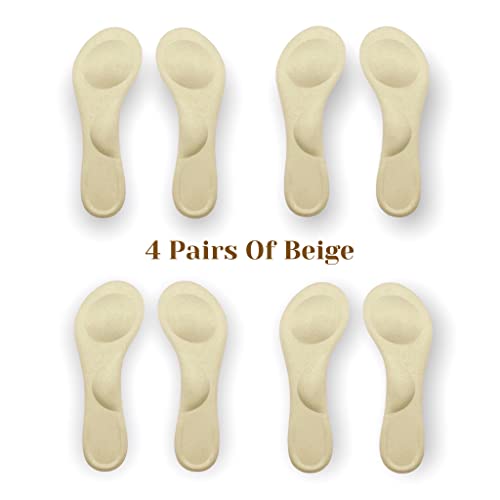 4 pares de plantillas invisibles de esponja de gamuza beige miniatura 7
