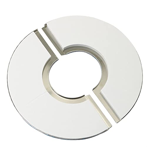 Image of 2pcs Wall Split Flange, Stainless Steel Round Escutcheon Plate Wall-mounted Water Pipe Cover Accessories for 51mm Diameter Pipe