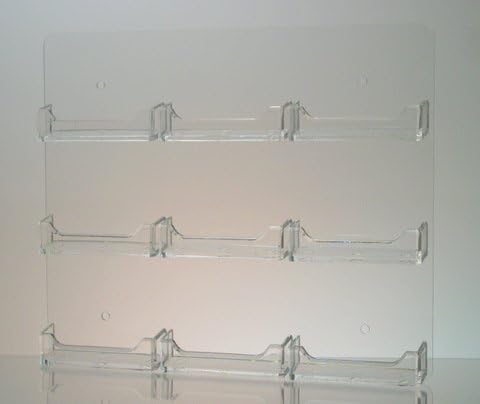 Dazzling Displays Tarjetero de acrílico transparente de 9 bolsillos para montaje en pared (1)