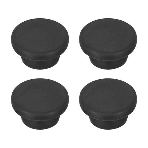 Image of MECCANIXITY 4pcs T-Shaped Silicone Plugs 20mm 3 /4 Inch Dia Snap in Plug Hole Seal Cover Round Rubber Stopper for Kitchen Rubber Bulkheads Waterproof Sealing Plugs Black