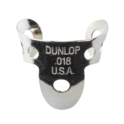 Image of Dunlop 33P.018 Nickel Silver Finger & Thumbpicks, .018 inch, 5 /Player's Pack