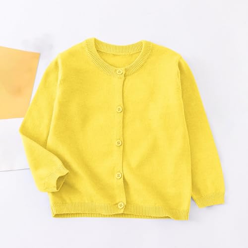 Boys Girls Crewneck Cardigan Sweaters Long Sleeve Kids Button Cotton School Uniform Knit Tops Outwear2
