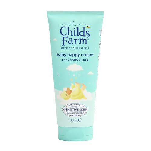 Childs Farm Baby Nappy Cream Fragrance Free | Soothing Moisturising & Hydrating | Suitable for Newborns with Dry Sensitive & Eczema-prone Skin 100ml