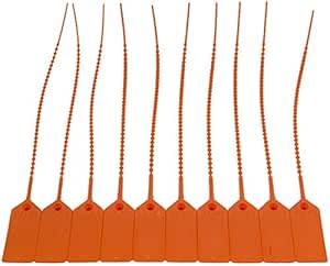 FIRE Extinguisher/Security Suitcase TAG Tamper Seals Orange X 100