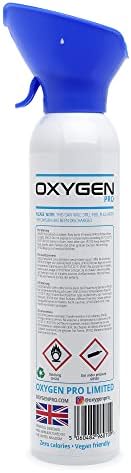 Oxygen Pro Canister with Inhaler Cup - 15 litres of 99.5% Pure Oxygen Cylinder - Patented Compact Compression Tech - Improves Concentration, Performance, Recovery  Perfect for Sport, Study & Travel