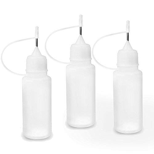 3x Bottiglie con ago per liquido di ricarica Club Vapea 3x15ml, Bottiglia per liquido sigaretta elettronica E narghilè elettrici, OLi, inchiostri E colle, ideale per vaporizzatori / clearomizer.