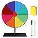WDKXCN Glücksrad zum Drehen, 20cm 8 Farben Glücksrad Zum Selbstgestalten, Gluecksrad Gluecksrad mit Trocken Abwischbarem Marker und Radiergummi, Glücksrad Kaufen für Wortspiele Karneval Party