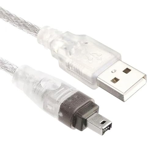 MTQY USB Male to Firewire IEEE 1394 4 Pin Male to iLink Adapter Cable 150cm for DCR-TRV75E DV Only