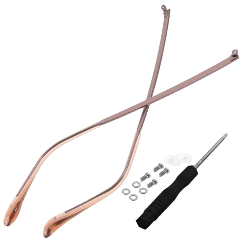 Toddmomy Patillas de Gafas Metálicas Aplicables Color Café Piezas de Repuesto Resistentes para Reparación Kit de Patillas para Gafas de Sol y Uso Diario Accesorio Compatible y Duradero