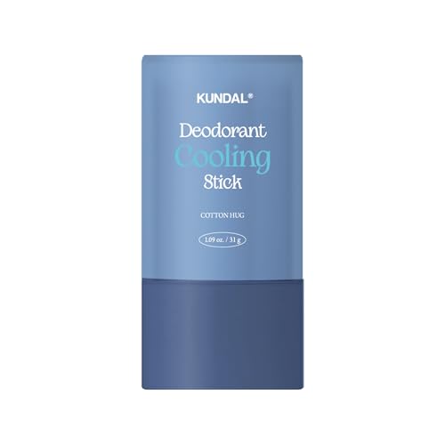 Image of KUNDAL Korean Skin Care Cooling Deodorant Stick, Cotton Hug, 1.09 oz - 72 Hour Odor Care, Tea Tree Leaf Extract, Oil Control & Moisturizing Care, Comfort-Feel Formula