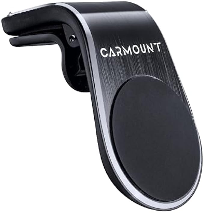 Minimal Vent Mount – Magnetic Phone Holder for Car, Quick Air Vent Clip Magnetic Phone Mount, Portable Travel Bag, Ideal for Rental Phone Holder, Extra Universal Metal Plates