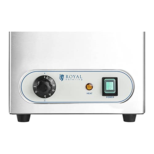 Royal Catering - Hot Dog Maker Hot Dog Maschine (10 L, 1.000 W, 230 V, 30 – 90 °C, 1,4 m Kabel, Edelstahl) Silber – Bild 5