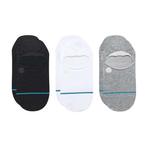 Image of Stance Icon Classic Casual No Show Socks 3-Pack, No Slip Grip - Cotton Blend - Light Cushioning - Arch Support