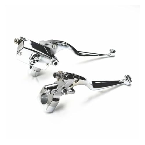 Palancas de freno Skull para motos con manillar personalizado de 1" 6