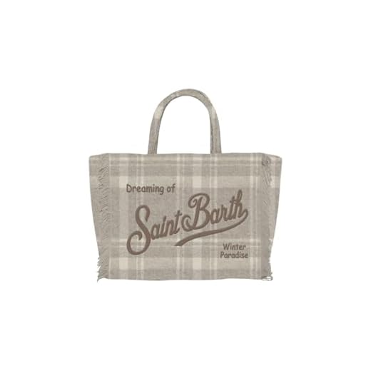 Mc2 Saint Barth Donna Borsa A Mano COL0037 Poliestere Grigio Chiaro Taglia Unica