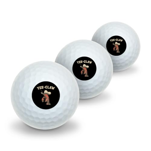 GRAPHICS & MORE Yee-Claw Crawfish Novelty Golf Balls 3 Pack