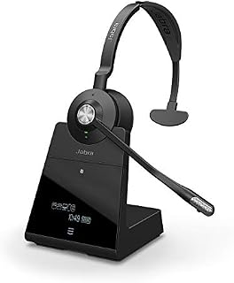 Jabra Engage 75 On-Ear DECT Mono Headset - Skype For Business Certified Wireless Headphones with Advanced Noise Cancellation for Deskphones and Softphones  Black  UK Version